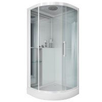 Душевая кабина (100х100) Grossman  GR160 раздвижная, белый, прозрачный