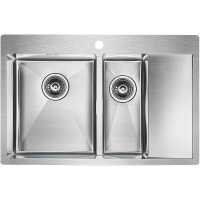 Кухонная мойка Paulmark  Liga PM227851-BSL брашированная нерж. сталь левая