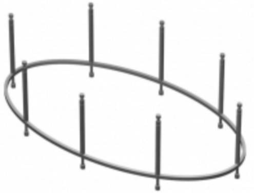 W1AA-190-095W-R Admire, каркас для ванны 190*95 см, шт