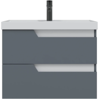 Тумба под раковину Санта Антарес 700521 без раковины, графит матовый