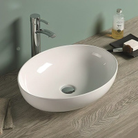 Раковина керамическая накладная (52x39) Art&Max AM-78166 белый