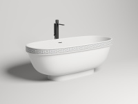 Ванна из литьевого мрамора Salini GRECA 180x80 103021MRF Ванна из литьевого мрамора Salini GRECA 180x80 103021MRF