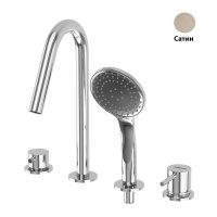 Смеситель на борт ванны Cezares LEAF-BVDM4-L-ST