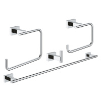 Набор аксессуаров Grohe Essentials Cube (4 предмета) 40778 001 (40778001) хром  Набор аксессуаров Grohe Essentials Cube (4 предмета) 40778 001 (40778001) хром