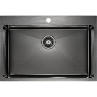 Кухонная мойка Paulmark  Vast PM217551-GM вороненая сталь