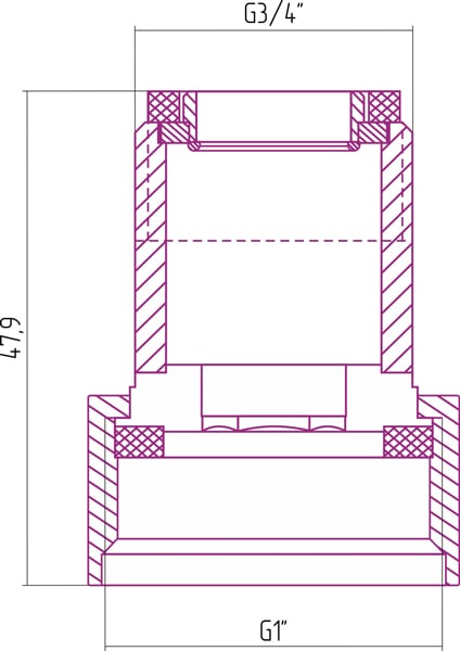 Комплект переходной для радиатора Сунержа Эстет 00-1515-0000