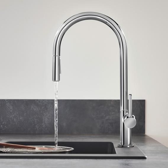 Смеситель для кухни с выдвижным изливом Eco Hansgrohe Talis M54 2jet 72842000 хром