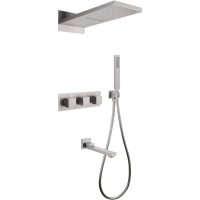 Душевой комплект ABBER Daheim AF8253SP скрытого монтажа с изливом, термостат, сатин
