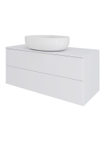 Тумба с раковиной подвесная 100 см, Orange Otto Ot-100TuMDF+B05-520W белый глянец