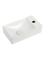 Раковина подвесная (37,5х21,5) Agger ASH131375L белый глянец