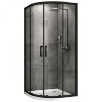Душевой уголок (100х100) ABBER Schwarzer Diamant AG01100B черный