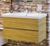 База под раковину напольная Art&max AM-Techno-900-2C-SO-LW674 Дуб мадейра янтарь