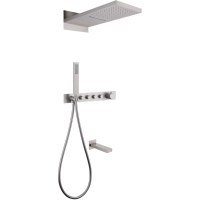 Душевой комплект ABBER Rund AF8753SP скрытого монтажа с изливом, термостат, сатин