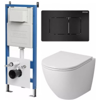 Комплект унитаза с инсталляцией Grossman Classic 97.4455S.04.21M с клавишей смыва