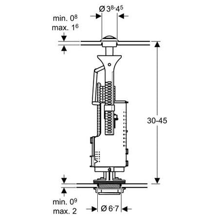 Смывной механизм Geberit Impuls Basic 230 136.909.21.1