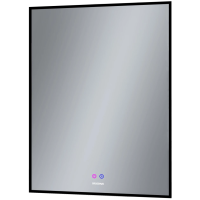 Зеркало (60х80) Grossman PRAGMA-норма BLACK 1860802 LED с сенсорным выключателем и подогревом