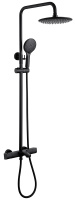 Душевая стойка ABBER Thermostat AF8516B с термостатом и изливом, черная матовая Душевая стойка ABBER Thermostat AF8516B с термостатом и изливом, черная матовая