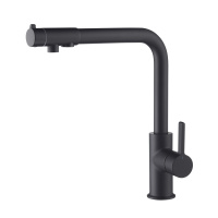 Смеситель для кухни с подключением фильтра Timo Hette черный 1026/03F