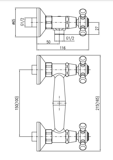 Смеситель для душа Rav Slezak Morava MK180.5BZ