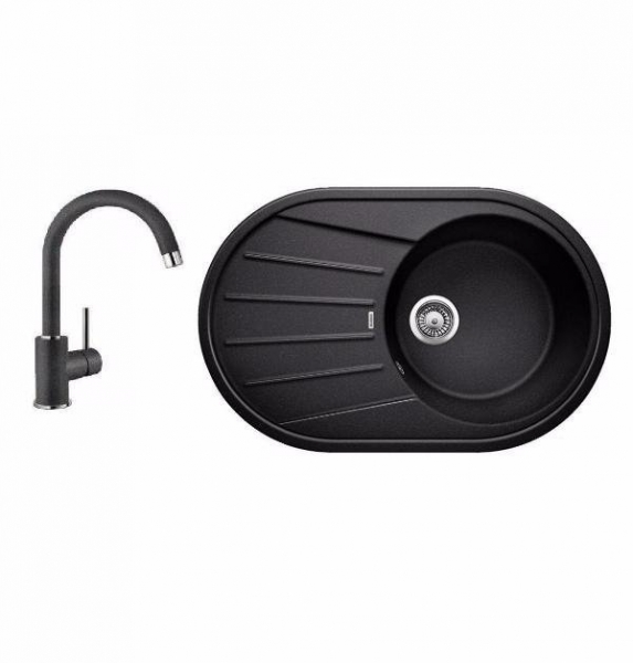 Комплект Blanco TAMOS 45 S (антрацит) + MIDA (антрацит) 521390M2