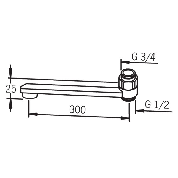 Поворотный излив с эжектором для смесителя Oras 211530