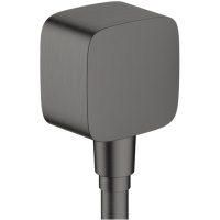 Подключение для душевого шланга Hansgrohe FixFit 26457340, черный хром Подключение для душевого шланга Hansgrohe FixFit 26457340, черный хром