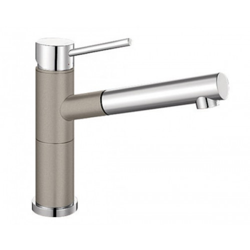 Смеситель Blanco Alta-S Compact Silgranit (серый беж/хром) 517634