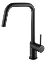 Смеситель для кухни с выдвижным изливом WONZON & WOGHAND, черный матовый WW-6018-MB