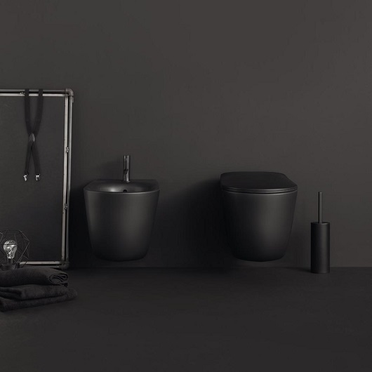 Крышка-сиденье для унитаза Kerasan Nolita 539131 Slim микролифт, черный матовый