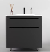 Тумба под раковину Style Line Марелла 80 Люкс Plus СС-00002403 серый матовый