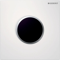 Система электронного управления смывом писсуара Geberit 10: белая, матовый хром 116.025.KL.1