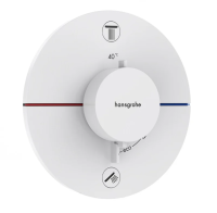 Термостат для душа на 2 потребителя Hansgrohe ShowerSelect Comfort S 15556700 белый матовый