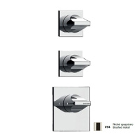 Смеситель для душа с термостатом на 2 потребителя Bossini Apice Z035203.094 никель шлифованный