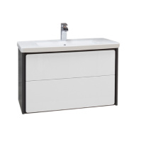 Тумба под раковину Roca Ronda 80 белый глянец/антрацит ZRU9302965