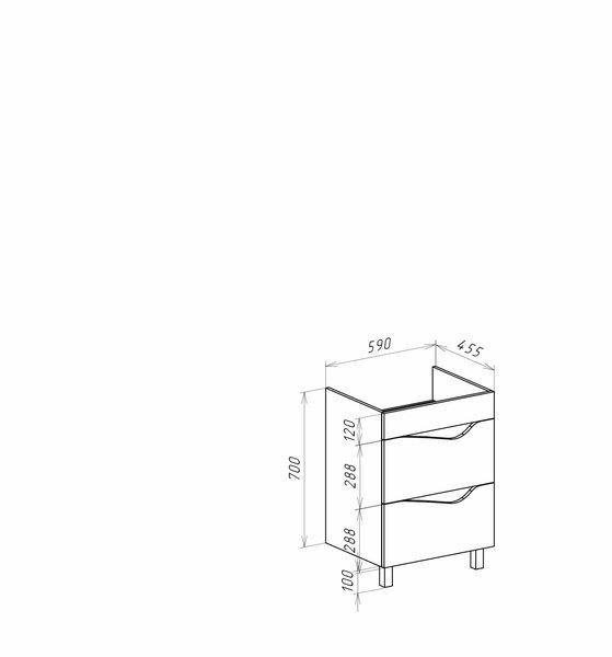 Тумба под раковину Bellezza Эйфория 60 4639109660042