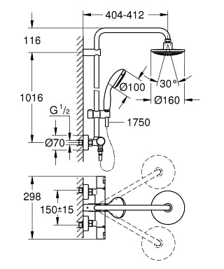 Душевая система GROHE Vitalio Start System 27960 000 (27960000) Душевая система GROHE Vitalio Start System 27960 000 (27960000)