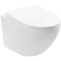 Унитаз ABBER Bequem AC1100TMW подвесной белый матовый, безободковый, смыв торнадо