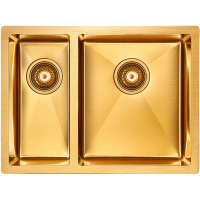 Кухонная мойка Paulmark  Zusat PM225944-BGR брашированное золото правая