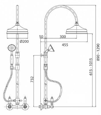 Душевая система Cezares FIRST FIRST-CD-01-M Душевая система Cezares FIRST FIRST-CD-01-M