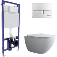 Комплект унитаза с инсталляцией Berges Wasserhaus Novum Rimless 043272