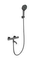 Смеситель для ванны с душем и термостатом WONZON & WOGHAND INN 3, темный графит WW-B2065-A1-BGG