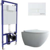 Комплект унитаза с инсталляцией Berges Wasserhaus Novum Rimless 043271
