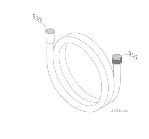 Душевой шланг 175 см AM.PM F0417B22 черный