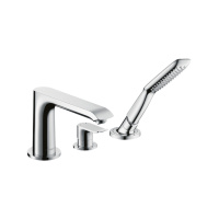 Смеситель на борт ванны на 3 отверстия Hansgrohe Metris 31190000 хром