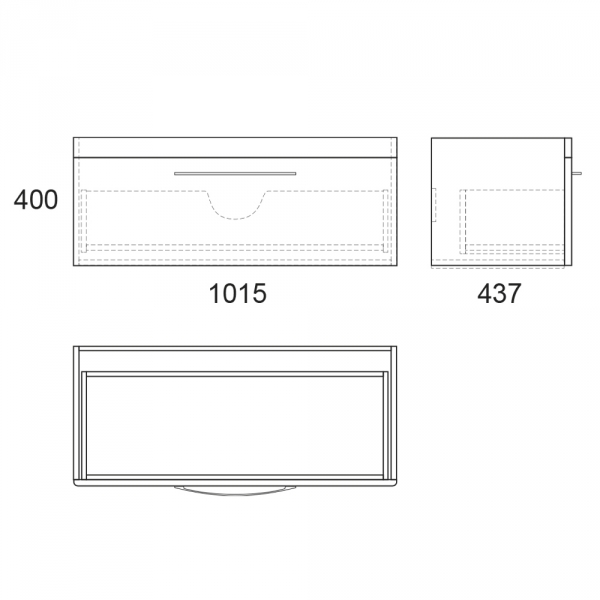 Тумба под раковину Owl 1975 Skansen, 105 см, 1 ящик OW050200