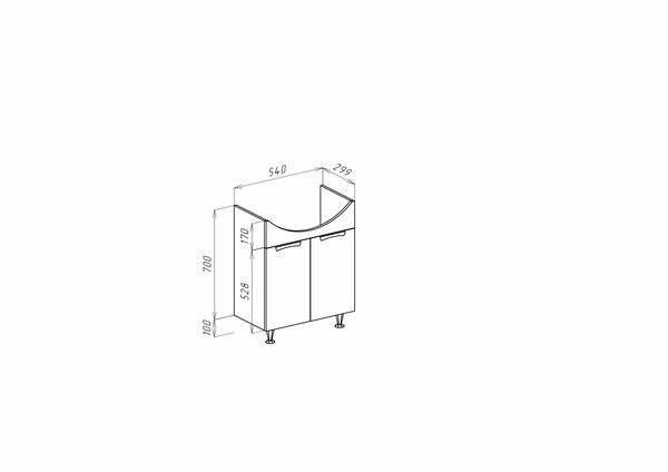 Тумба под раковину Bellezza Альфа 55 4638808000074