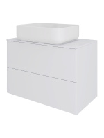 Тумба с раковиной подвесная 75 см, Orange Otto Ot-75TuMDF+B05-500W белый глянец