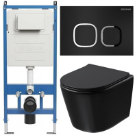 Комплект унитаза с инсталляцией Grossman Cosmo 97.4477BMSQ.02.210 с клавишей смыва