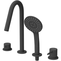 Смеситель на борт ванны Cezares Leaf LEAF-BVDM4-L-NOP