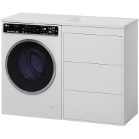 Тумба с раковиной под стиральную машину Brevita Grafit 60  УТ000015421